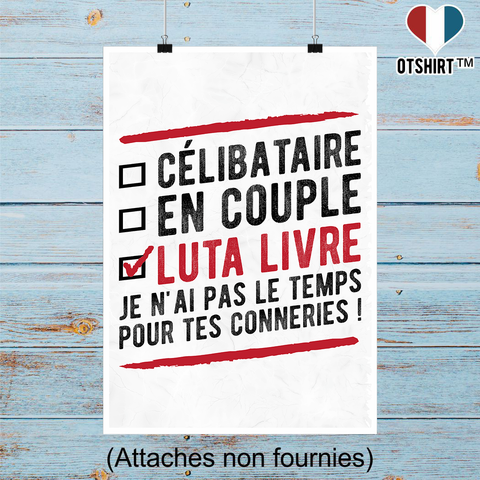 Affiche célibataire en couple luta livre