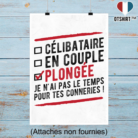 Affiche célibataire en couple plongée