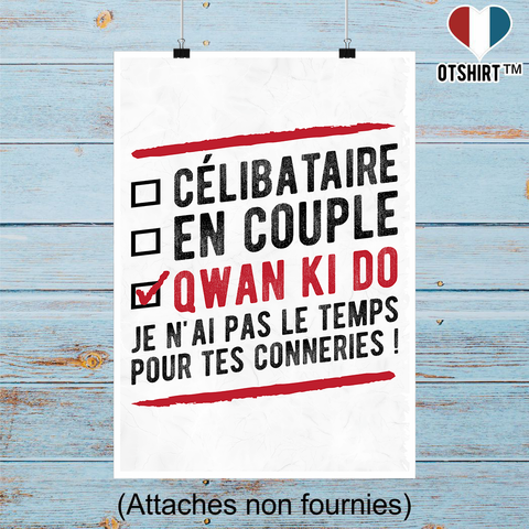 Affiche célibataire en couple qwan ki do