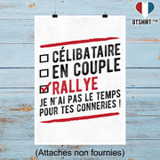 Affiche célibataire en couple rallye