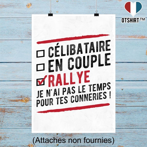 Affiche célibataire en couple rallye