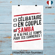 Affiche célibataire en couple samba