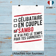 Affiche célibataire en couple sambo