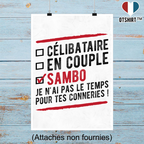 Affiche célibataire en couple sambo