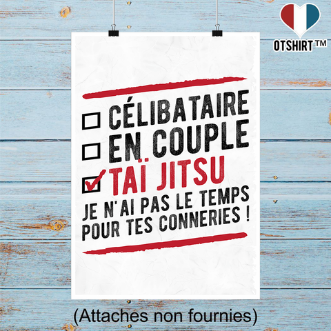 Affiche célibataire en couple taï jitsu
