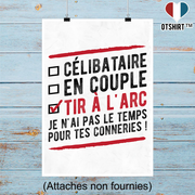 Affiche célibataire en couple tir à l'arc
