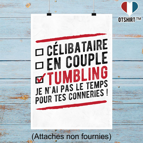 Affiche célibataire en couple tumbling