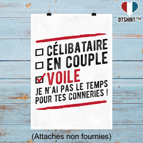 Affiche célibataire en couple voile