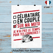 Affiche célibataire sur ma moto