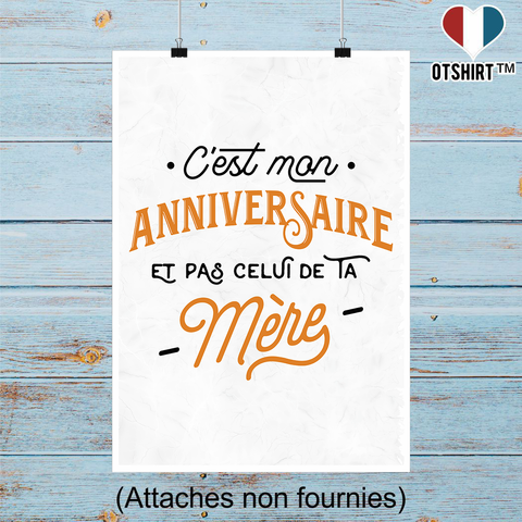 Affiche c'est mon anniversaire