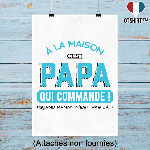 Affiche c'est papa qui commande