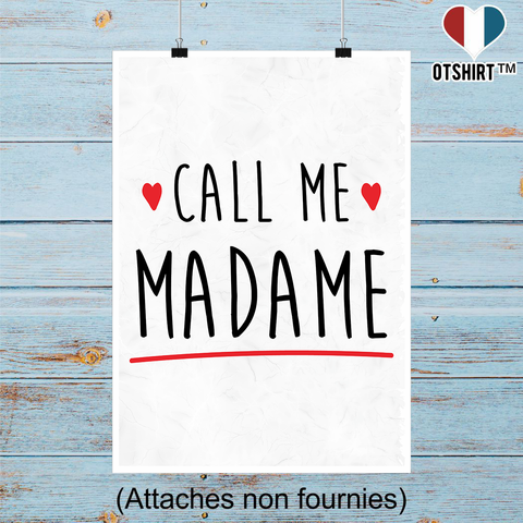 Affiche call me madame