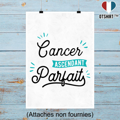 Affiche cancer ascendant parfait