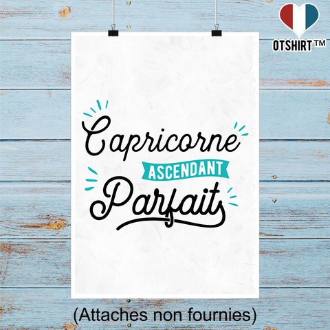Affiche capricorne ascendant parfait