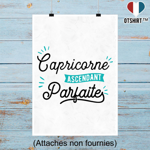 Affiche capricorne ascendant parfaite