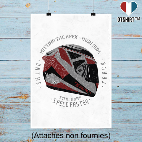 Affiche casque moto gp