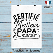 Affiche certifié meilleur papa