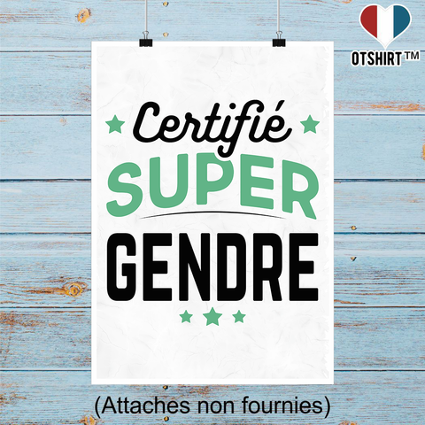 Affiche certifié super gendre