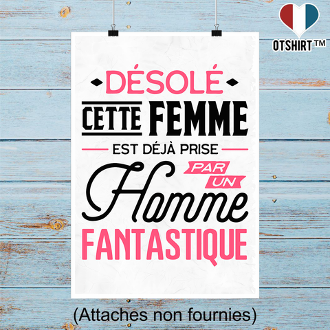 Affiche cette fille est déjà prise