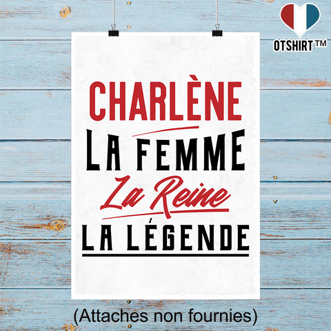 Affiche charlène la femme la reine la légende