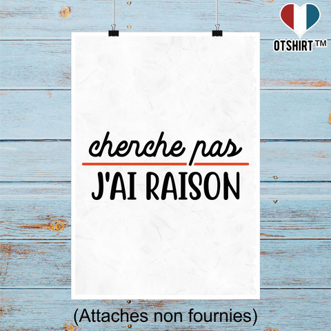 Affiche cherche pas j'ai raison