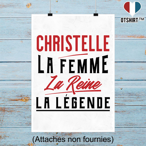 Affiche christelle la femme la reine la légende