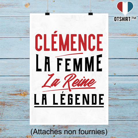 Affiche clémence la femme la reine la légende