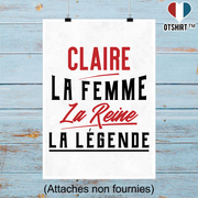 Affiche claire la femme la reine la légende