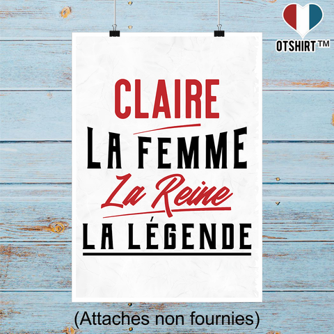 Affiche claire la femme la reine la légende