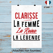 Affiche clarisse la femme la reine la légende