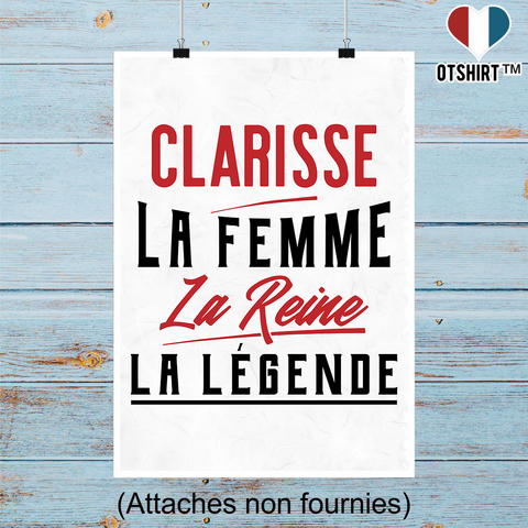 Affiche clarisse la femme la reine la légende