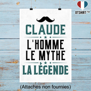 Affiche claude l'homme le mythe la légende