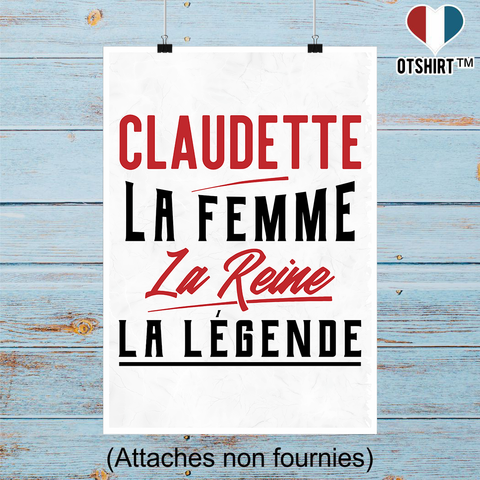 Affiche claudette la femme la reine la légende
