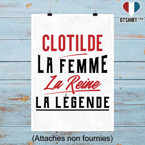 Affiche clotilde la femme la reine la légende