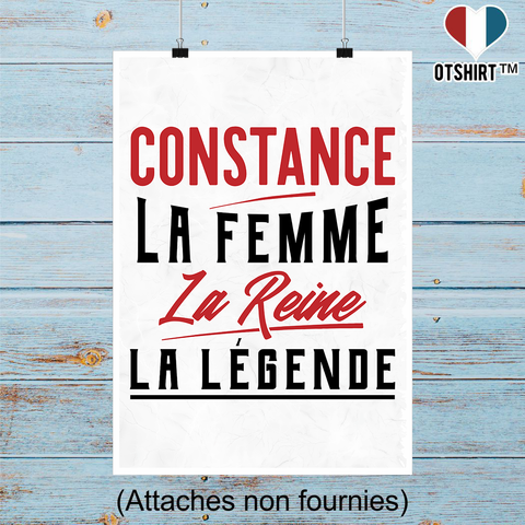 Affiche constance la femme la reine la légende