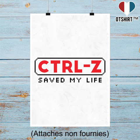 Affiche ctrl-z saved my life
