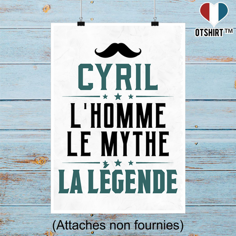 Affiche cyril l'homme le mythe la légende