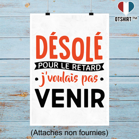 Affiche désolé pour le retard