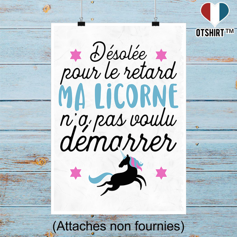 Affiche désolée pour le retard