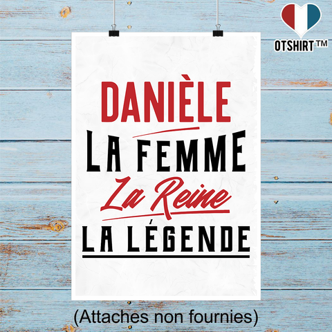 Affiche danièle la femme la reine la légende