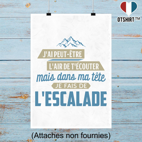 Affiche dans ma tête escalade