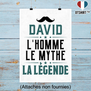 Affiche david l'homme le mythe la légende