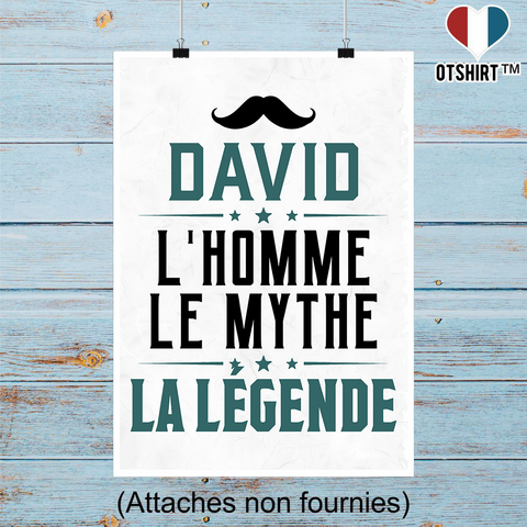 Affiche david l'homme le mythe la légende