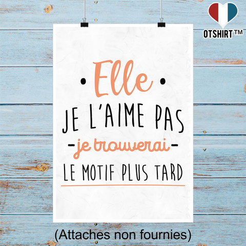 Affiche elle je l'aime pas