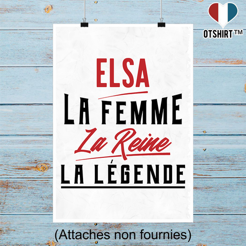 Affiche elsa la femme la reine la légende