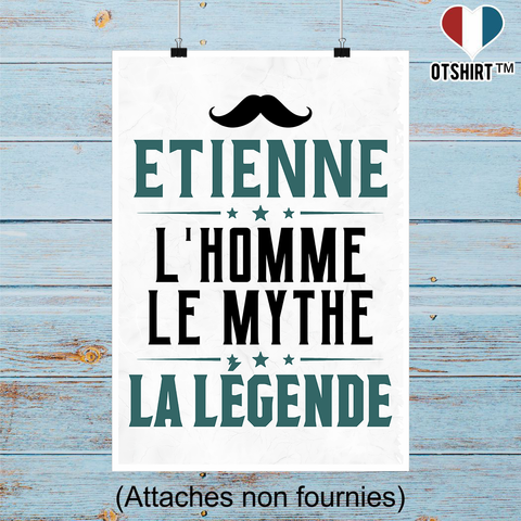 Affiche etienne l'homme le mythe la légende