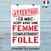 Affiche femme complètement folle