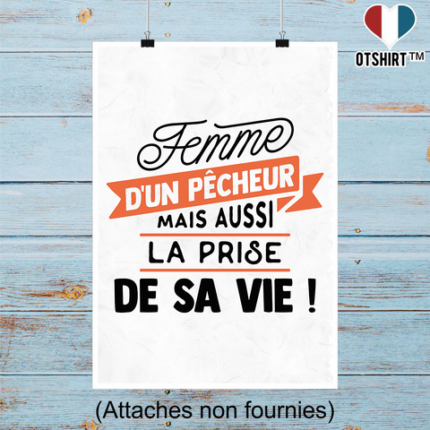 Affiche femme d'un pêcheur