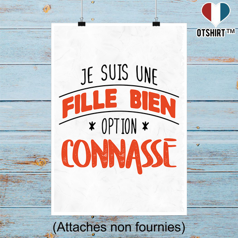 Affiche fille bien option connasse