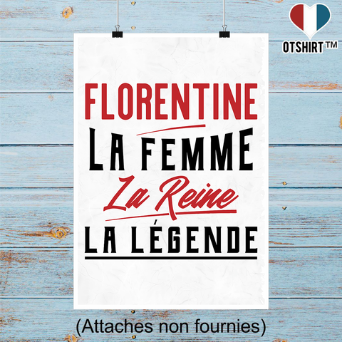 Affiche florentine la femme la reine la légende